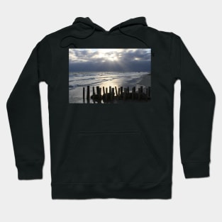 Evening mood on the beach in Blåvand, Denmark Hoodie